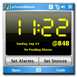 Скриншот pTravelAlarm