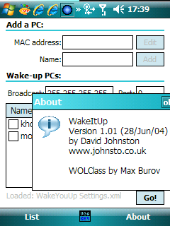 Скриншот WakeItUp